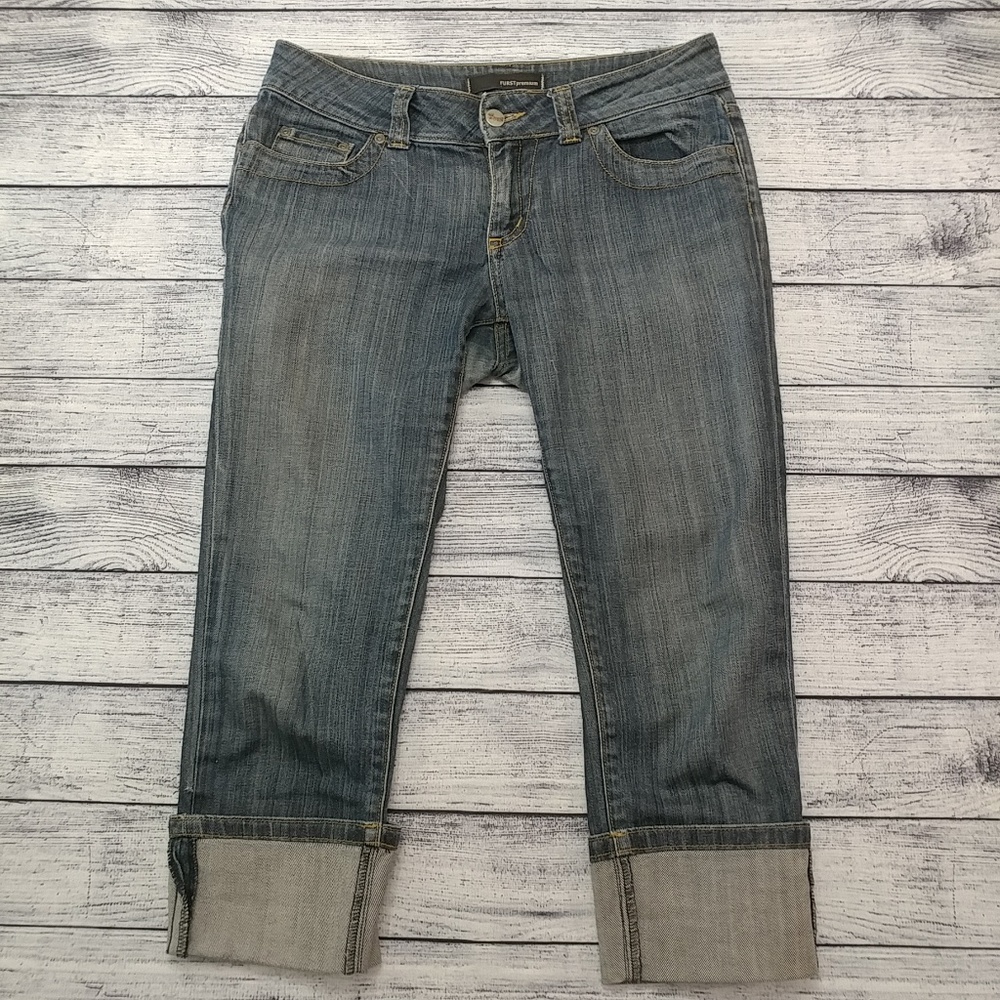FWP: 16" waist Furst 1922 cuffed capri jeans